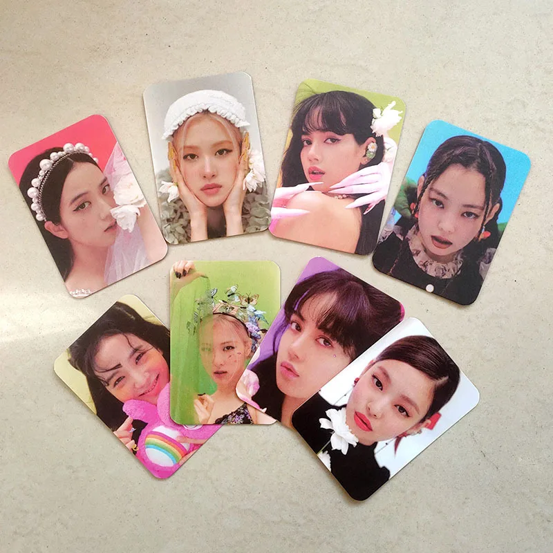 

8PCS/Set Kpop Black BORN Pink Venom JENNIE Lomo Cards LISA Rose Jisoo Photo Cards Album Shut Down K Pop Photocard Accessories