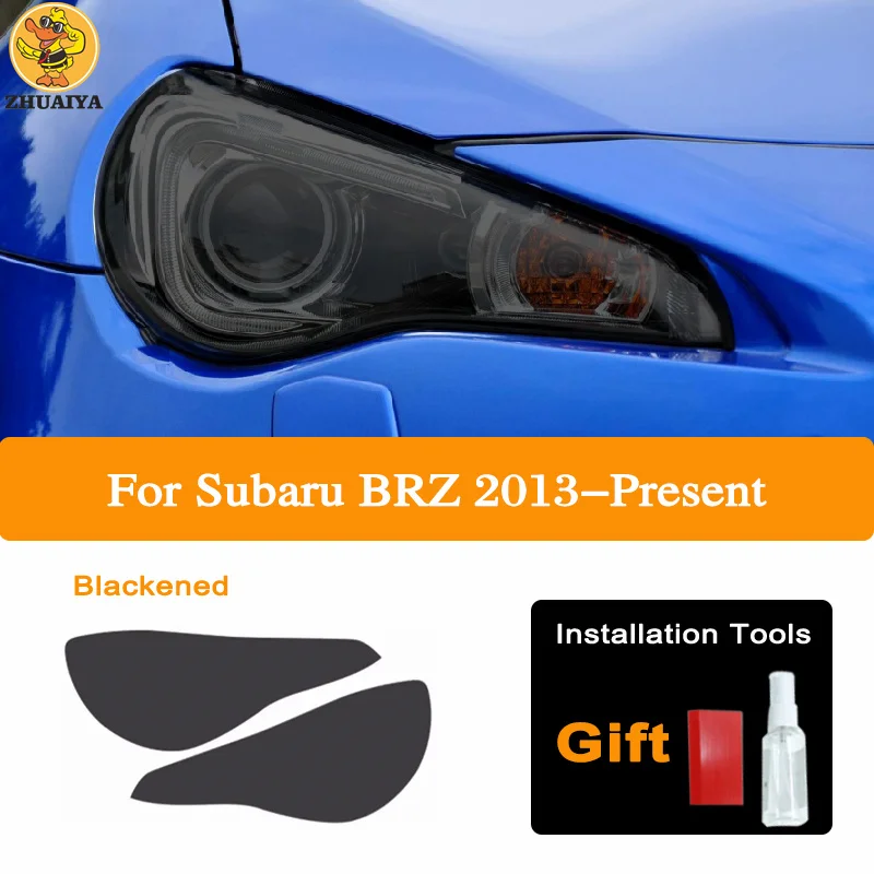 

Подарок для Subaru BRZ GT86 2013, предварительно вырезанный тинт для автомобильной фары, Дымчатая Черная защитная пленка, прозрачная PPFfilm