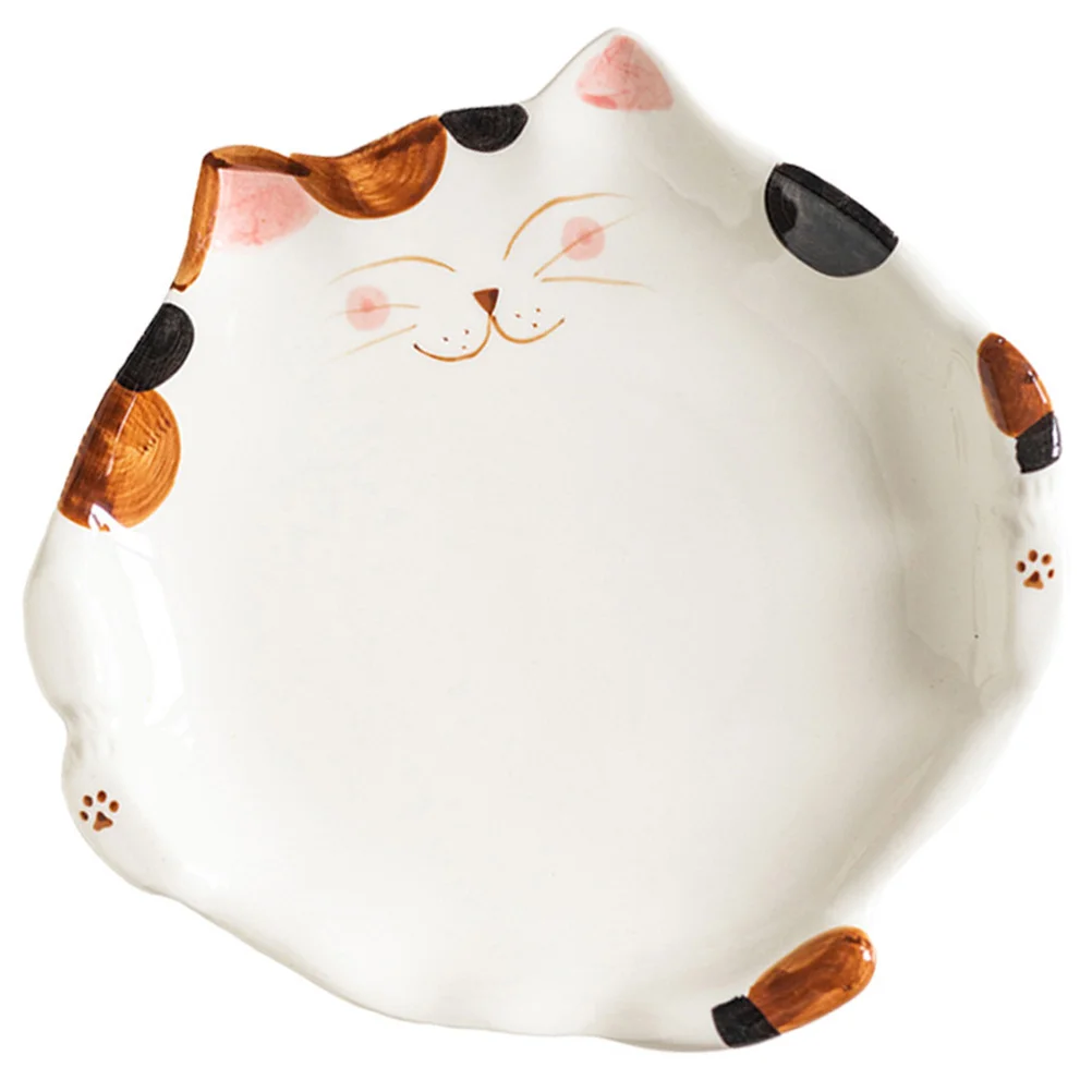 

Ceramic Plate Fruit Dish Cat Shaped Appetizer Plates Tapas Dessert Ceramics Snack