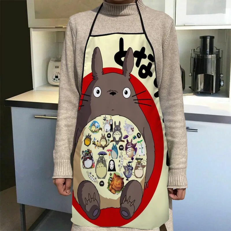 

Totoro Tokyo Ghoul Apron Kitchen Aprons For Women Oxford Fabric Cleaning Pinafore Home Cooking Accessories Apron 1014