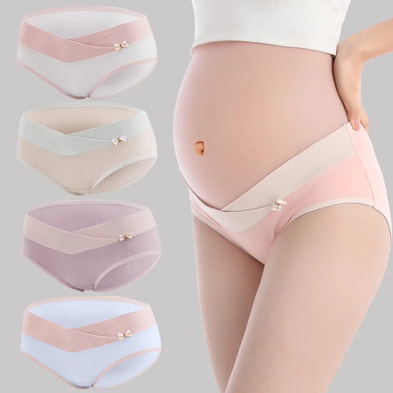 

Хлопковые трусики для беременных Летние бесшовные трусики с низкой талией для беременных