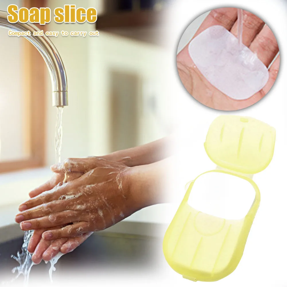 20 шт. одноразовые дорожные листы мыльной бумаги приятные для кожи мини-бумажные