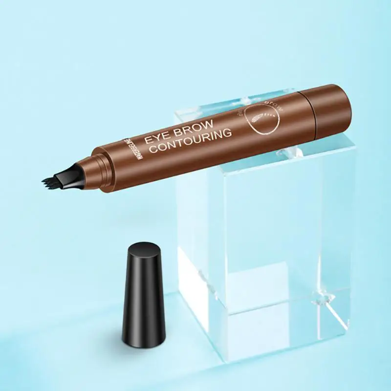 

WATERBELINE 5 Colors Eyebrow Pen Waterproof Anti-sweat 4 Fork Tip Eyebrow Tattoo Pencil Long Lasting Natural Makeup Cosmetics