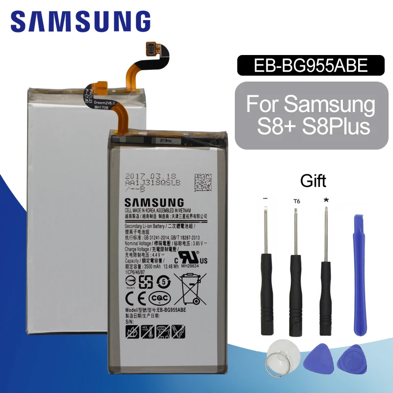 

SAMSUNG Original Replacement Phone Battery 3500mAh EB-BG955ABA For Samsung GALAXY S8+ S8 Plus S8Plus G9550 SM-G9 SM-G955 G955