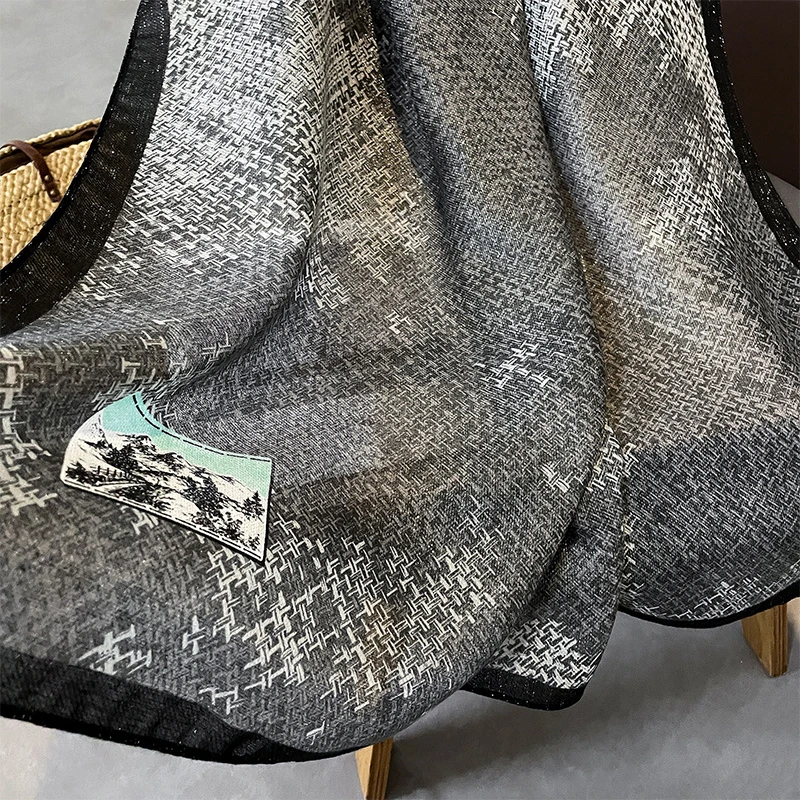 Женский хлопковый шарф-повязка 90x180 см