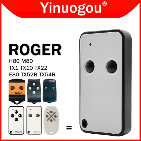 ROGER E80 TX52R TX54R 2 TX1 TX10 TX22 H80 M80 Гаражные ворота с дистанционным управлением Дубликатор открывания 433,92МГц Клон или программирование