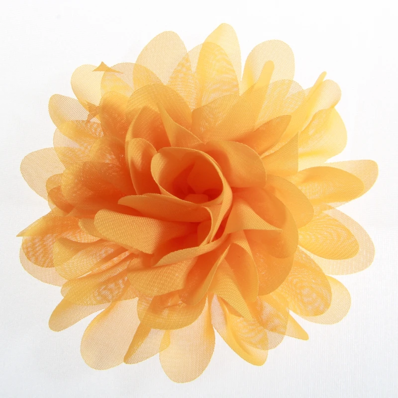 50 шт. 3 9 дюйма 8 см большие шифоновые цветы для девочек повязки на голову тканевые