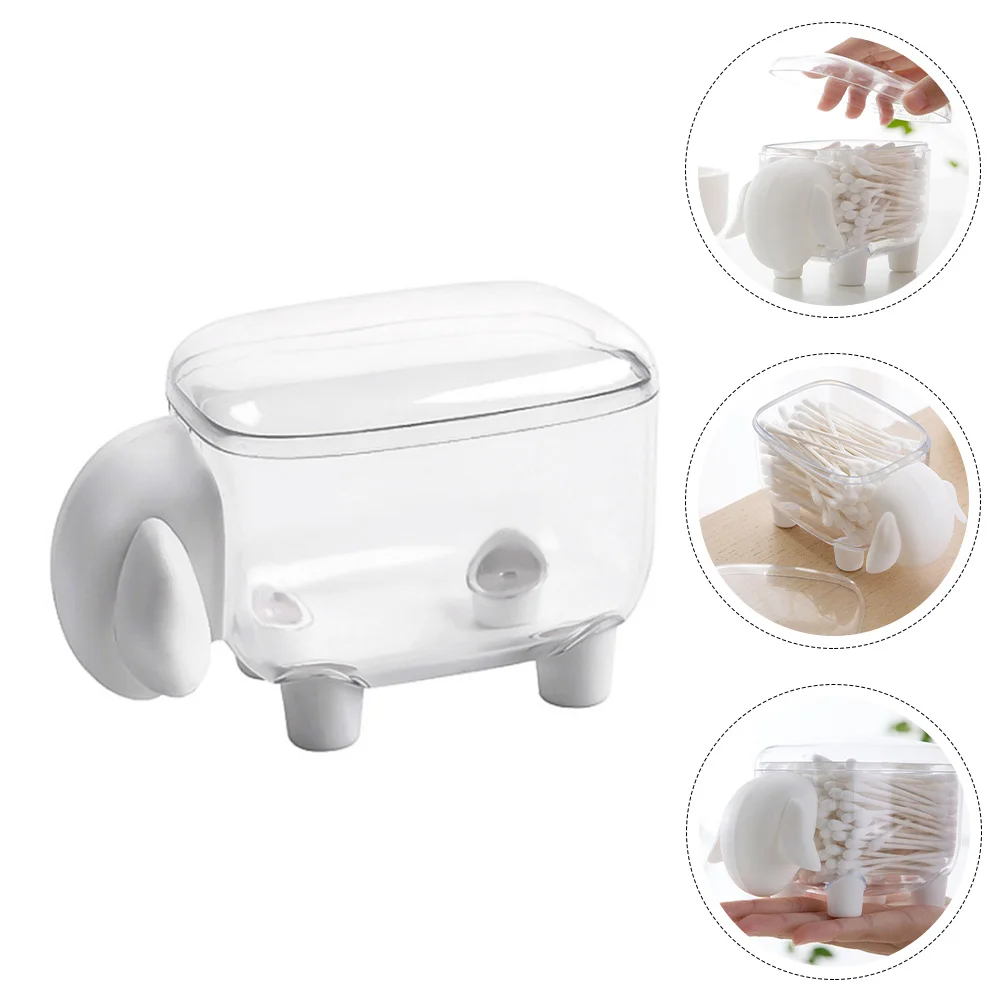 

Household Cotton Swabs Storage Box Creative Lamb Shaped Storage Box (White)
