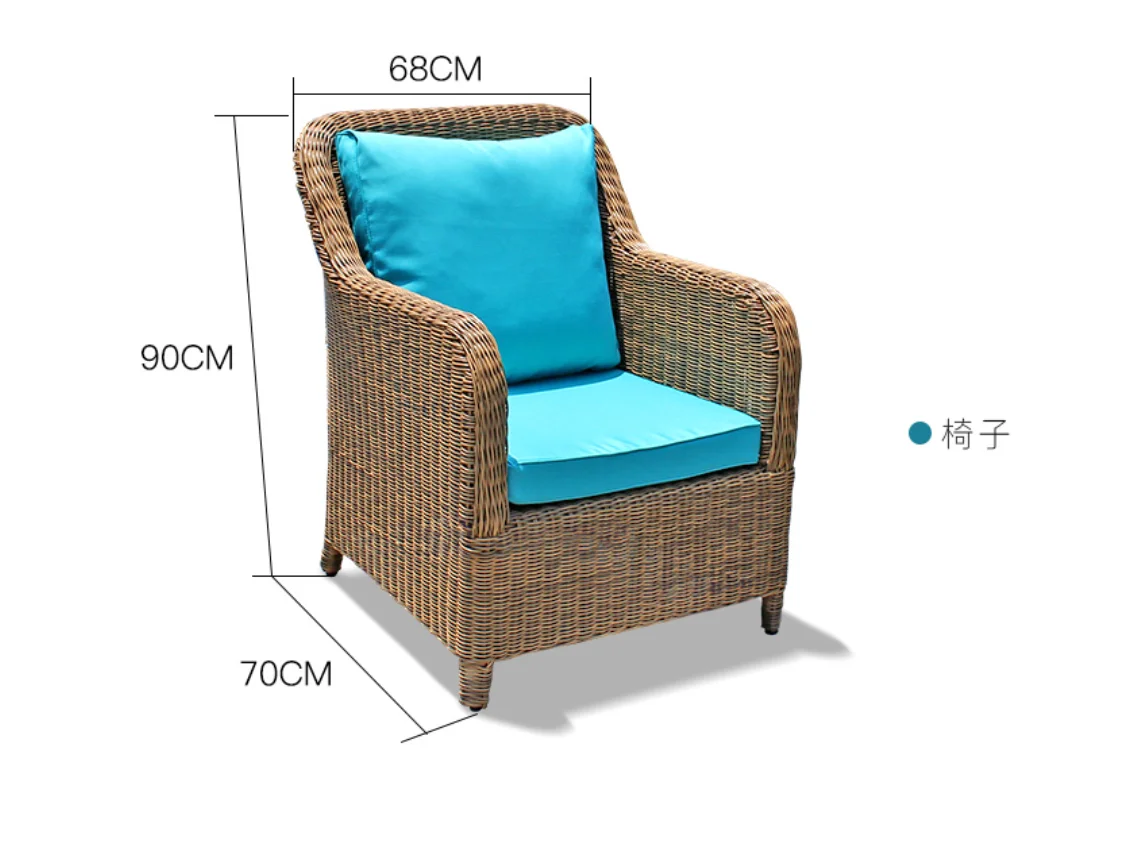 Набор мебели для сада из ротанга "Rattan new outdoor courtyard sofa combination villa rattan tables and chairs five piece garden furniture on".