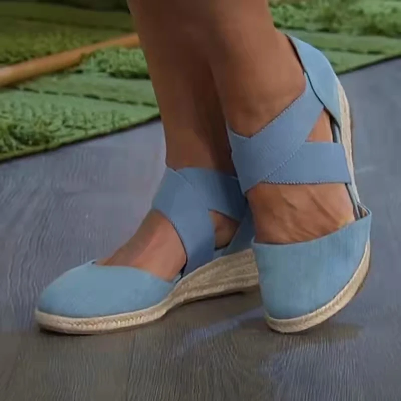 Women's Shoes Spring 2023 Espadrilles Ballet Flat Wedge Heel Elegant Fashion Slip-On Thick Medical Barefoot Sports Free Shipping