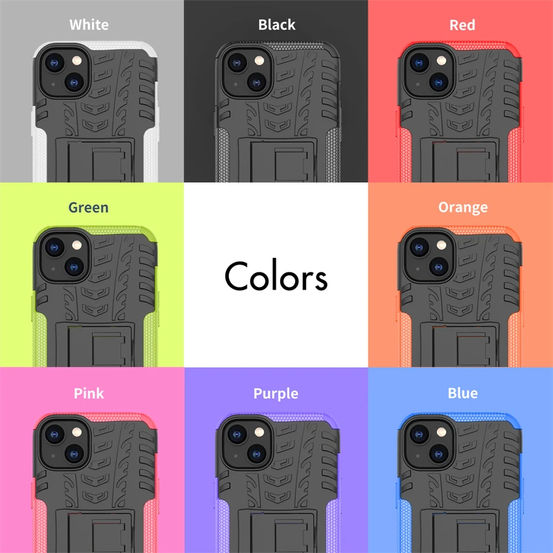 For iPhone 14 Max Case Silicone Robot Rubber Phone Holder Protective Hard Case for iPhone 14 Pro Max Case For iPhone 14 Cover