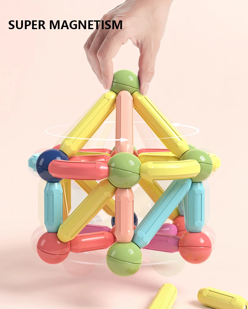 Конструктор-конструктор магнитный конструктор с шариками Монтессори