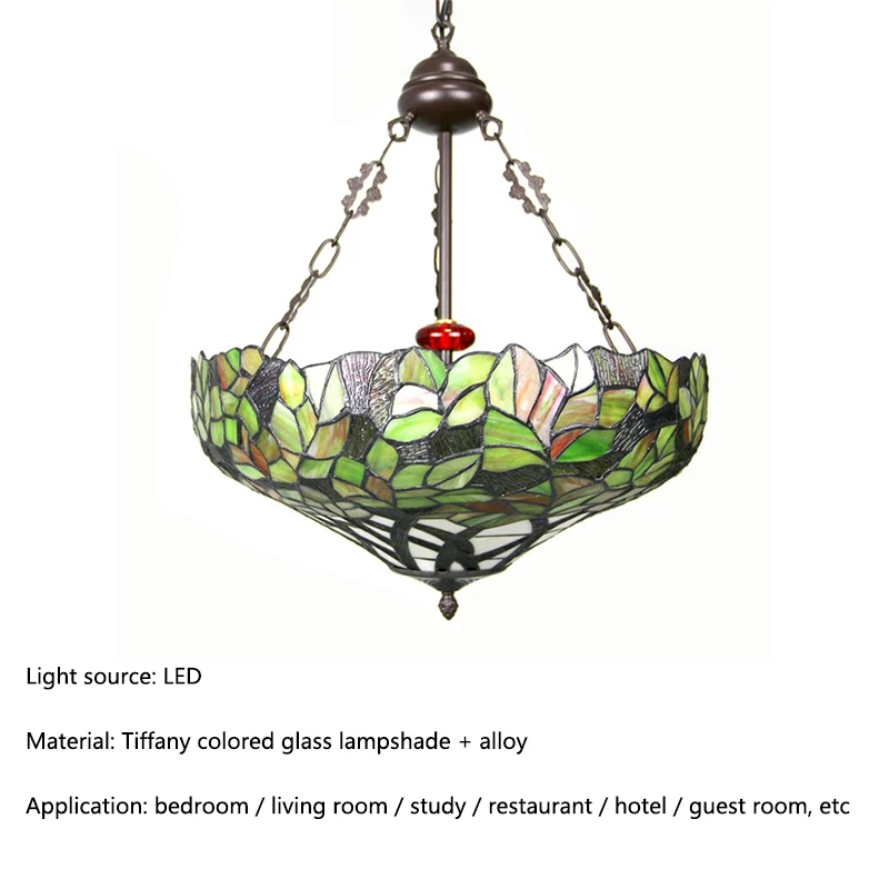 Подвесная лампа в стиле Тиффани ULANI креативное винтажное украшение из цветного