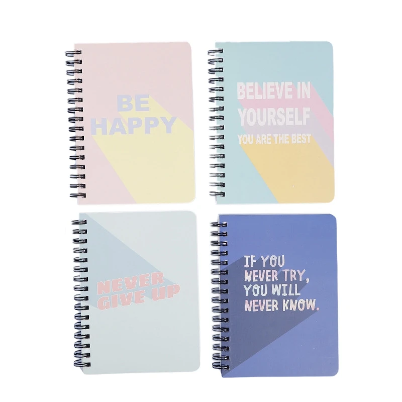 

4 PCS Coil Notebook A5 Spiral Notebooks 80 Sheets (160 Pages) Lined Paper Note Books for Work Office School Home
