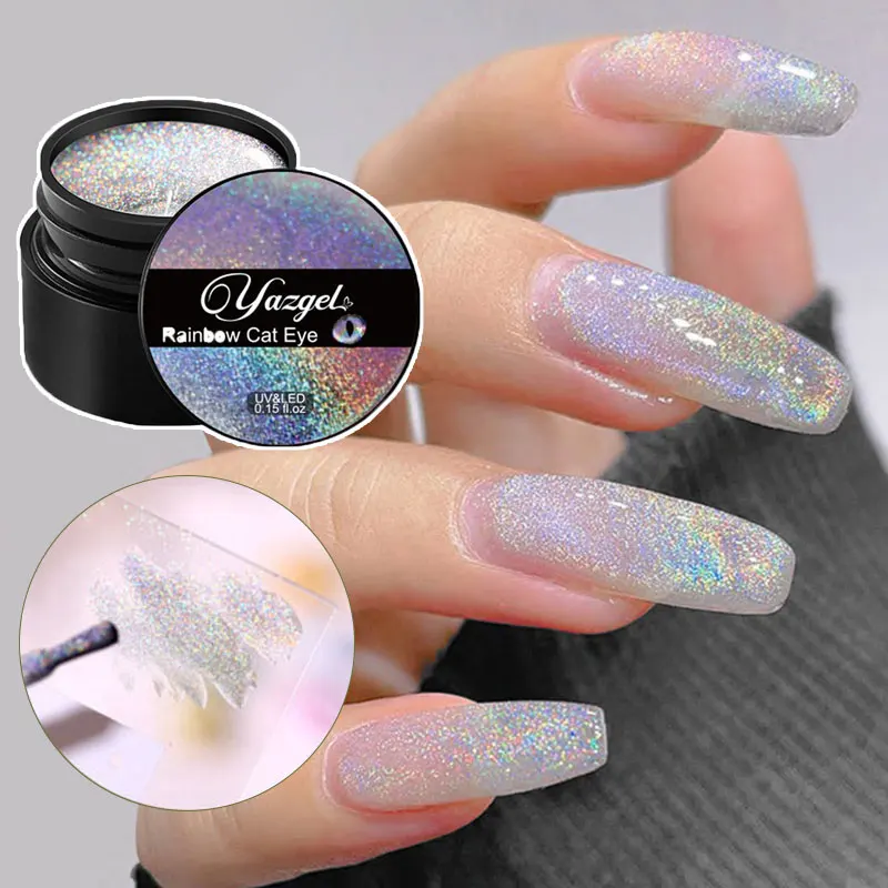 

5ml Cat Eye Nail Gel Rainbow Nail Polish Magnetic UV Gel Universal Varnish Shiny Diamond Nail Glitter Manicure Nails Accesories