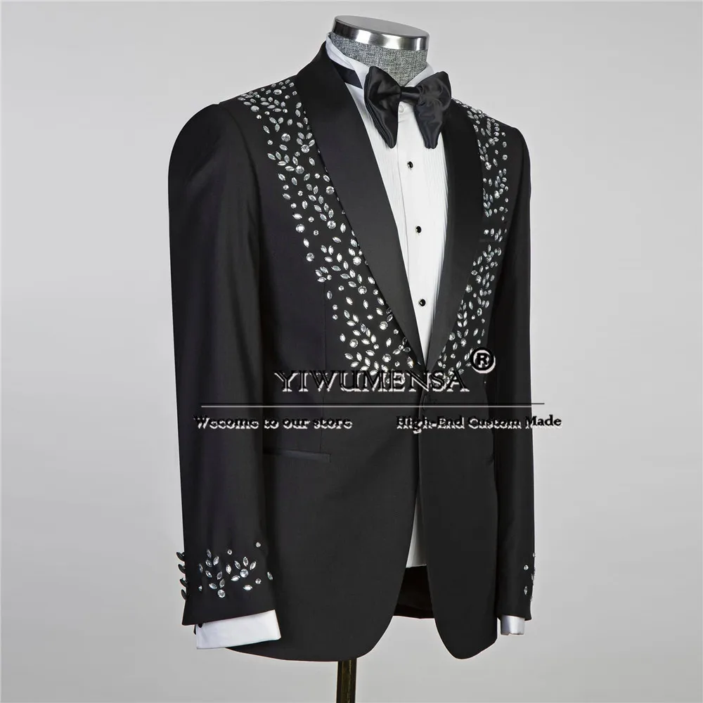 Роскошные свадебные костюмы для жениха облегающие бриллиантовые брюки мужской