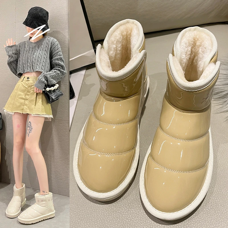 

Женские Водонепроницаемые ботильоны с круглым носком, на плоской подошве