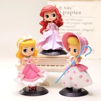 disney princess q version characters bell jasmine princess cute pvc action figure dolls kidstoys for children birthday gift