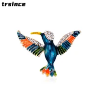 new chinese style retro alloy drip oil painted woodpecker brooch fashion bird clothing accessories corsage