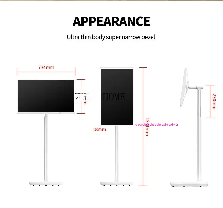 Leaderhub 32-дюймовый сенсорный экран Rk3399 Andro 10 System Incell Smart TV с подставкой и