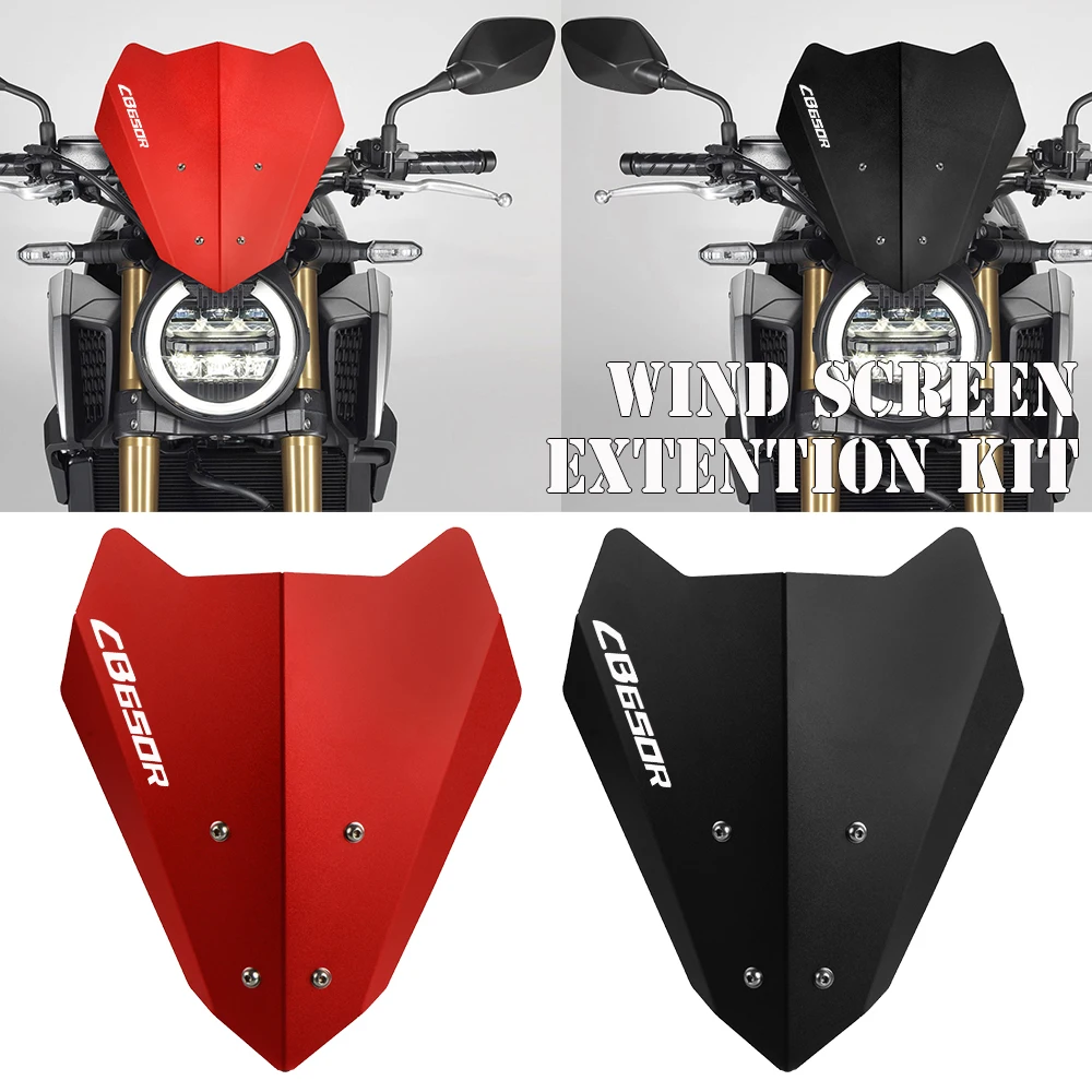 

Motorcycle FOR HONDA CB650R CB 650R 2018 2019 CB650 R Fairing Windscreen Windshield Deflector Protector Deflectors Extention Kit