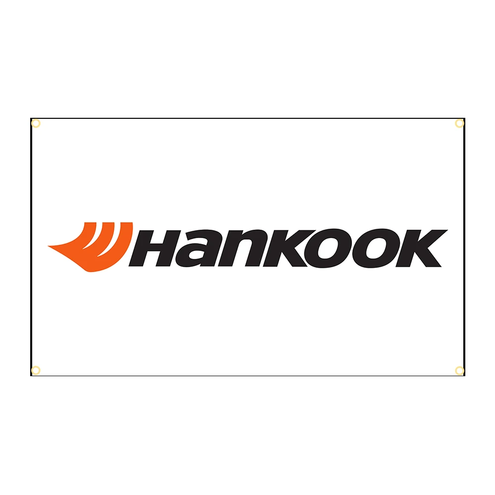 

90x150 см Hankooks флаг полиэстер Печатный гоночный автомобиль для декора