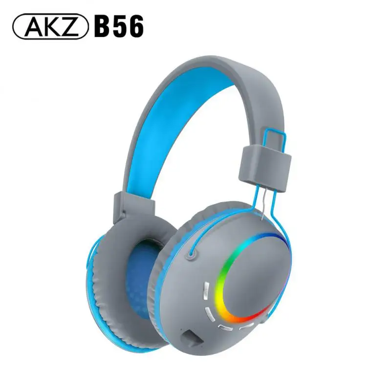 

Stereo Wireless Headphone Support Tf Card Over-head Gaming Earbuds Foldable Earphones For Mobile Phones Laptops Rgb Luminous