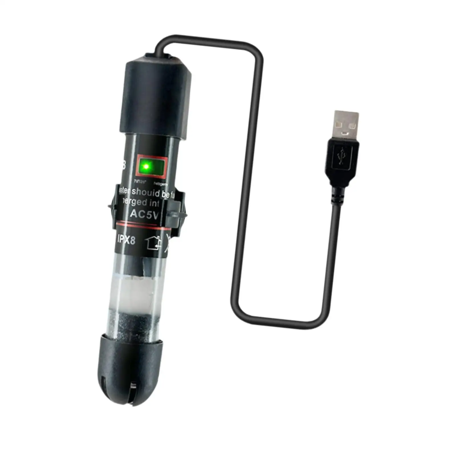 Мини-нагреватель для аквариума, стеклянный, погружной, с питанием от USB, автоматический, с постоянной температурой, 10 Вт, для нано-аквариумов, черепах и гидропонных систем. (art.: 3920dcbc1dad4) - 3920dcbc1dad4