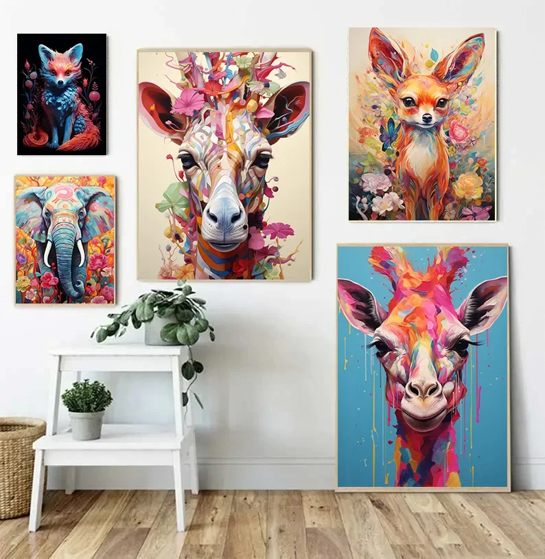 Винтажные абстрактные украшения klassistant животные лисы HD холщовые