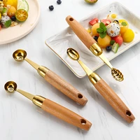 stainless steel melon watermelon ball scoop fruit spoon funny dig ball spoons ice cream ball maker portable kitchen tools