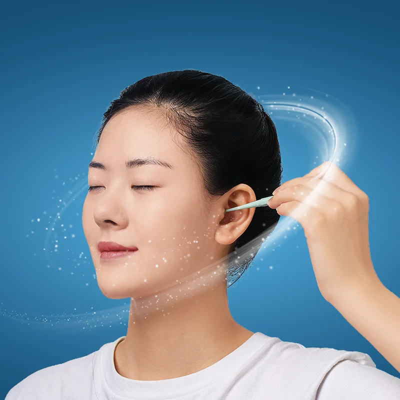 

2pcs/lot Youpin Ear Scoop Set Silicone Double-ended Ear Scoop Soft Tip Spiral Earwax Scoop With PU Bag Massage Ear