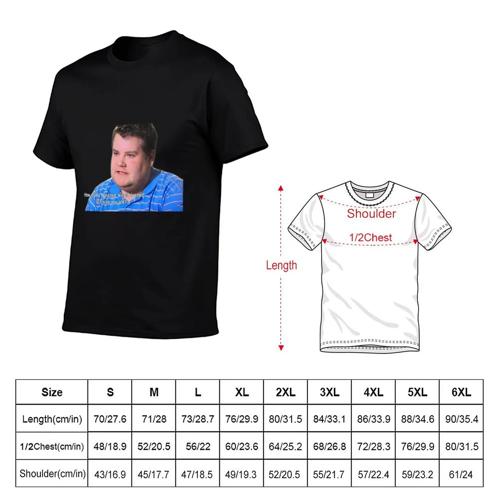 Фото Футболка Smithy Gavin & Stacey How Many Nurofen, мужская футболка из плотного хлопка, приталенная футболка для мужчин №2