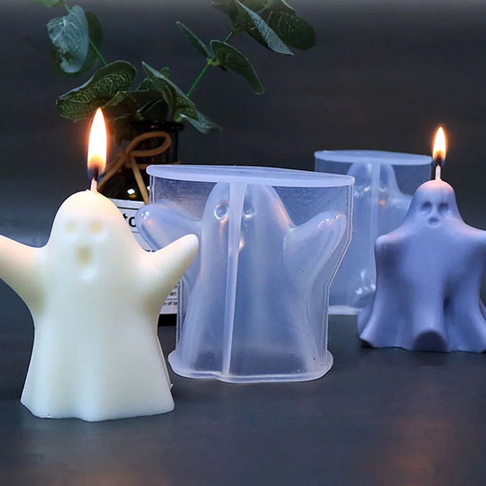 

Хэллоуин ароматизированные свечи силиконовые формы «сделай сам» Ужас Череп Призрак мыло ручной работы из гипса аксессуары для домашнего декора подарок