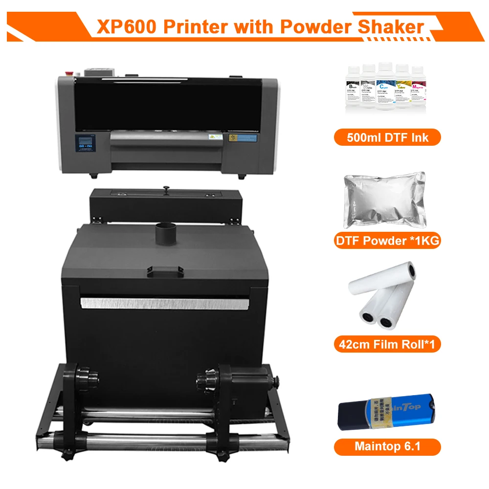 

DTF Printer For Epson XP600 Dual Printheads With Powder Shaking Machine A3 DTF Directly Transfer Film Printer For T shirt Fabric