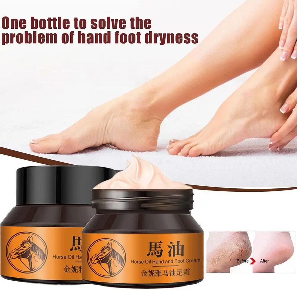 

Horse Oil Foot Cream Moisturize Soften Foot Skin Smooth Prevent Nourish Skin Removal Dead Moisturize Naturally Care Crackin O0T1