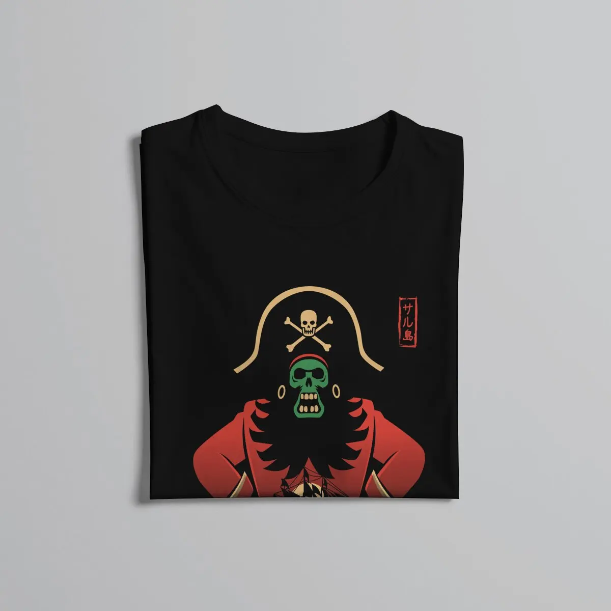 Футболка с изображением пиратской обезьяны альтернативная футболка круглым