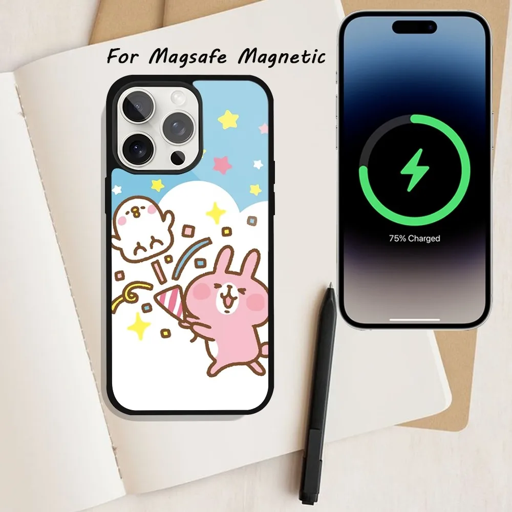 Милый чехол для телефона K-Kanahei iPhone 15 12 13 14 11 Pro Plus Max Magsafe Магнитный с беспроводной