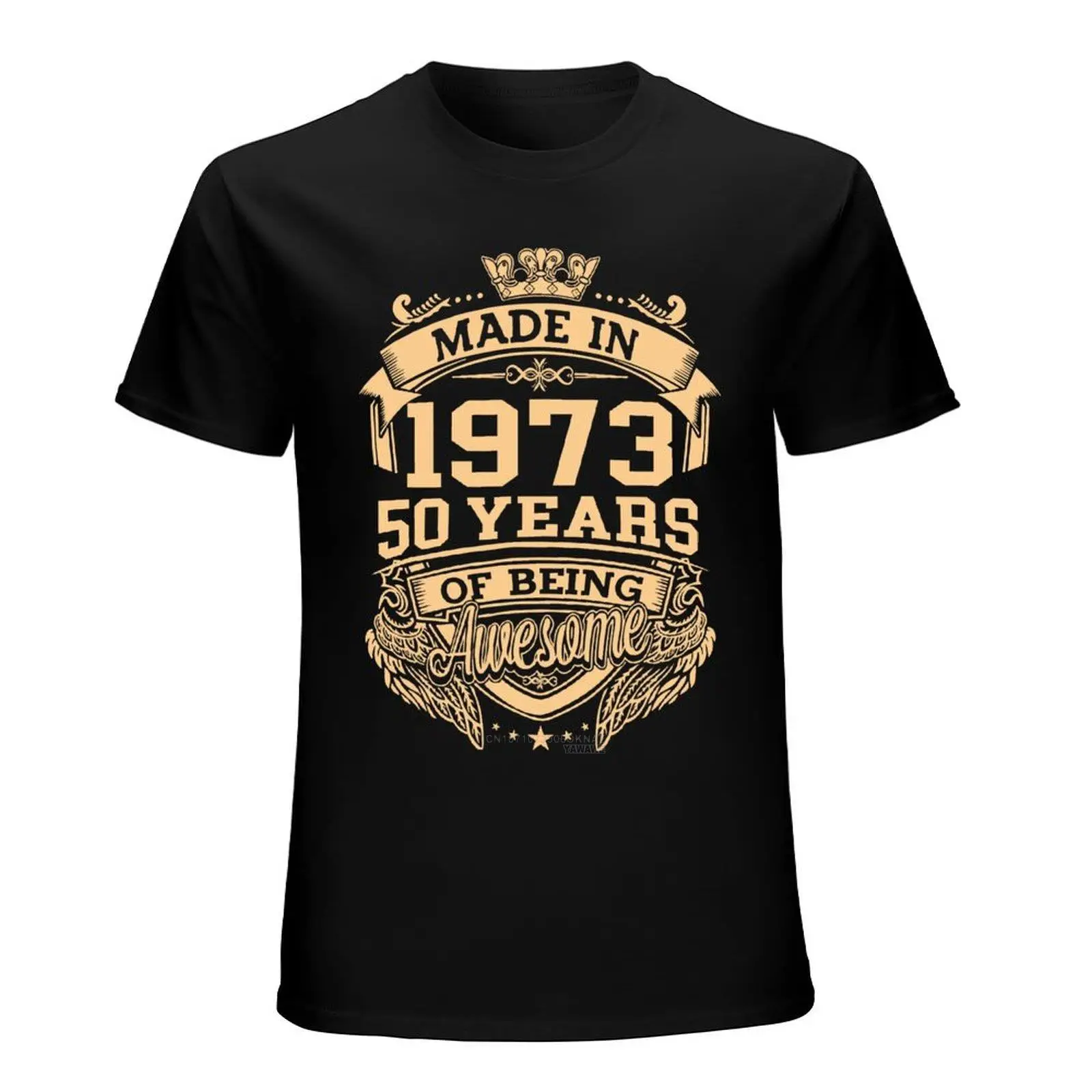 

Футболка мужская с надписью «Сделано в 1973 году 50 лет удивительного 50-го дня рождения», новинка, уличная одежда, Женская Повседневная винтажная блузка