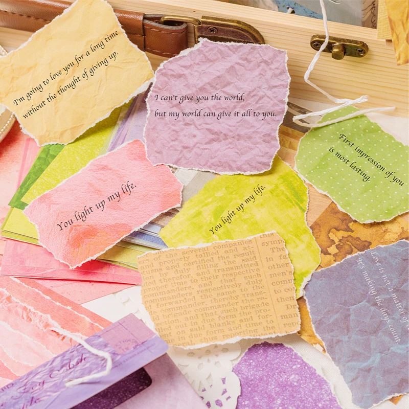 

100Sheets Per Box Memo sticky notes Paper literary gradient color base paper Clip For Kids Gift School Stationery Supplies 85MM