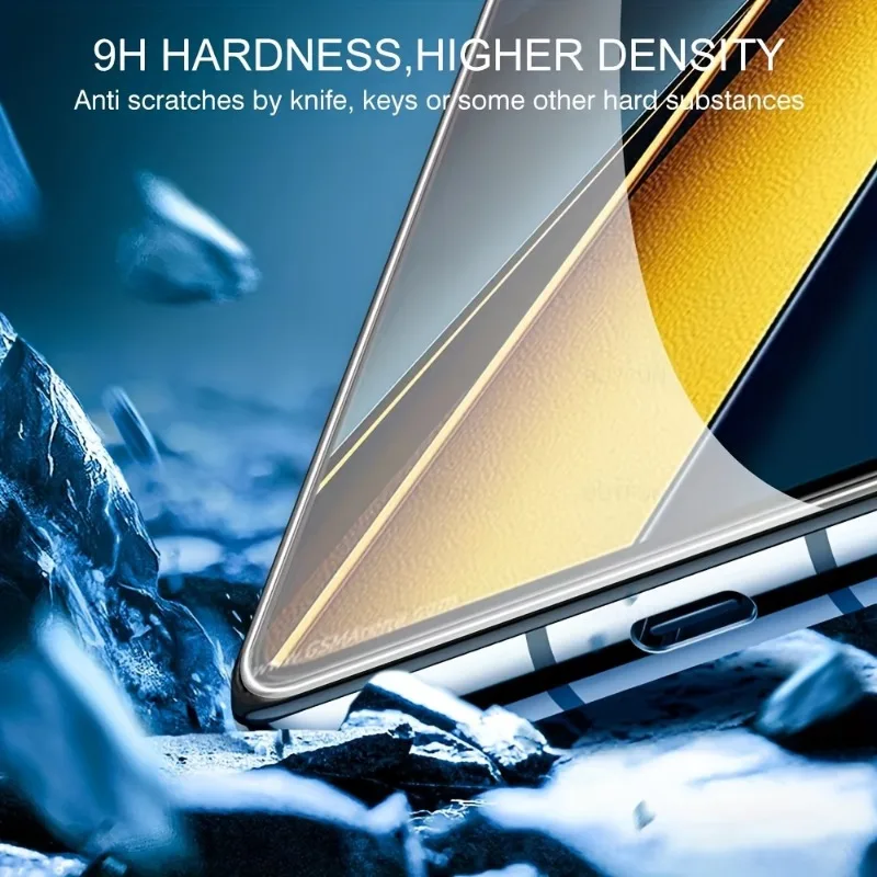 Защитное стекло для экрана 2 шт. Xiaomi Poco X6 Pro 5G высокое разрешение твердость 9H