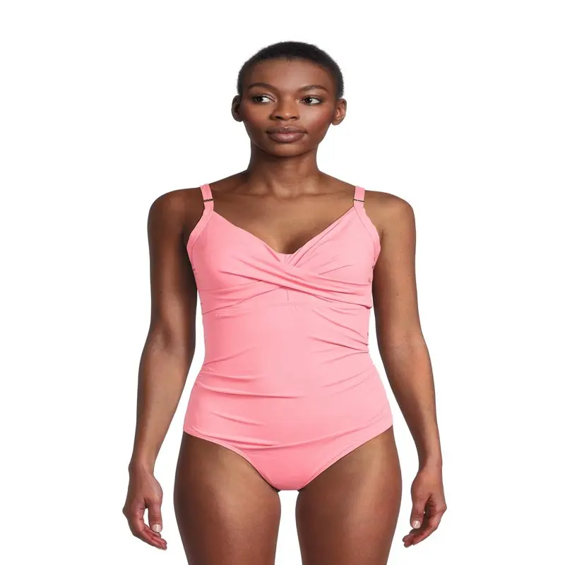 

Женский слитный купальник с перекрестными лямками и рюшами, размеры S-XL