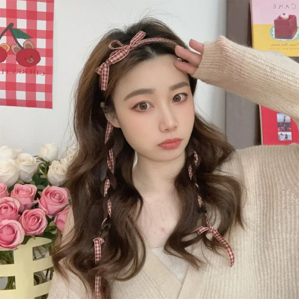 

Элегантная повязка на голову в французском стиле с бантом, корейский ободок для волос, женский длинный ленточный ободок для волос, модный головной убор