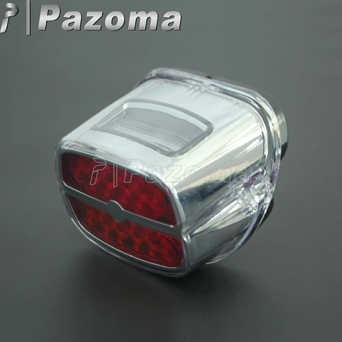 Мотоциклетный хромированный светодиодный задний стоп-сигнал 12 В, задний фонарь номерного знака для Harley Dyna Touring Softail Sportster 1200 883