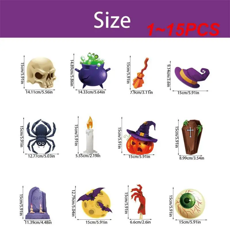 

1 ~ 15 шт., декоративное освещение для Хэллоуина, в Европе и Америке, яркий и интересный портативный легкий дизайн, не повреждается