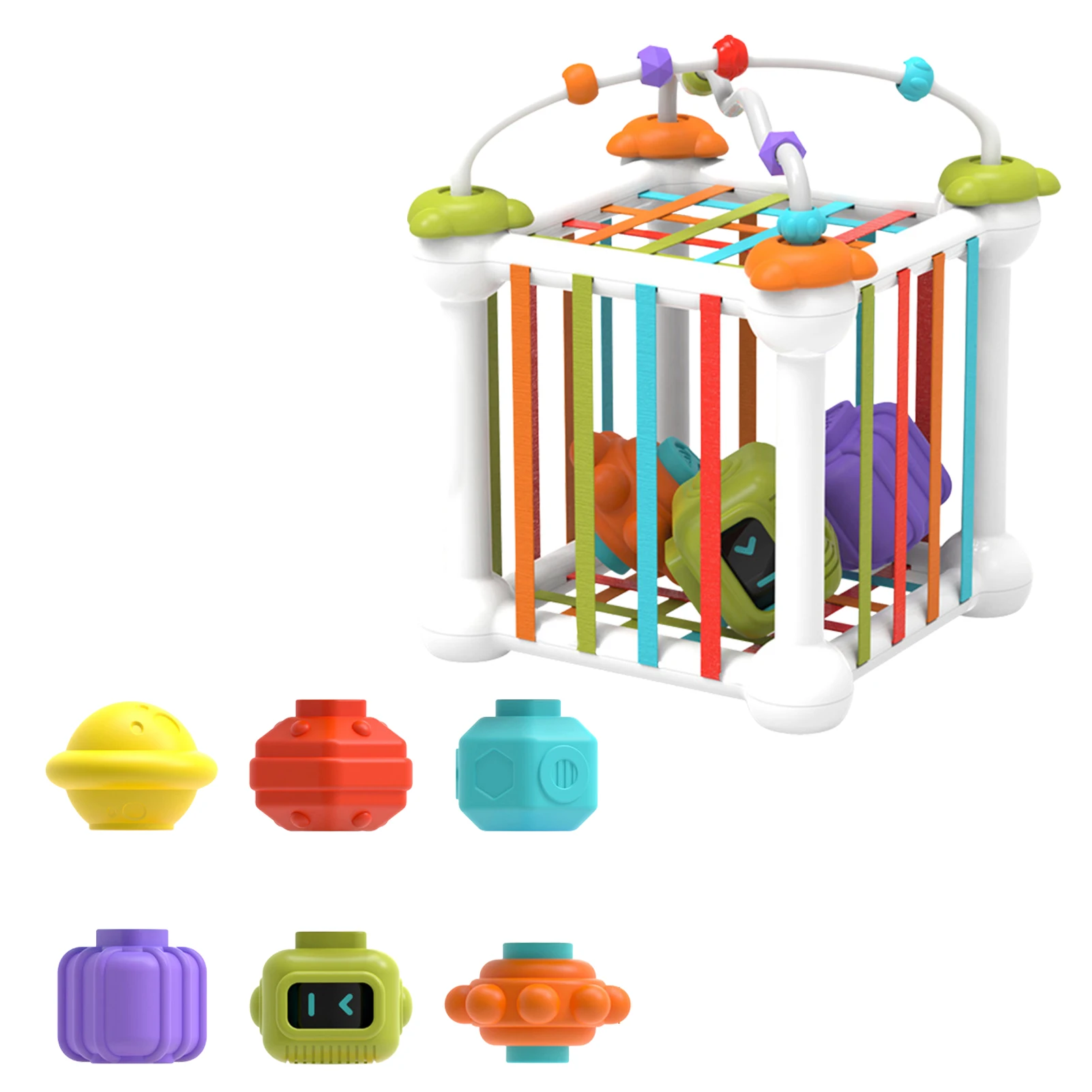 

Kids Sensory Bin Shape Sorter Toy Newly Upgraded Kids Sensory Bin Sorting Toy Colorful Cube Toddlers Fine Motor Skills