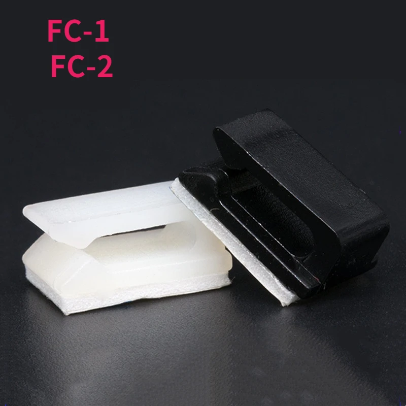 

FC-1 FC-2 Cable Clamp Car Cord Clip Self Adhesive Mount Wire Tie Fix Holder Line Organizer Management Fastener