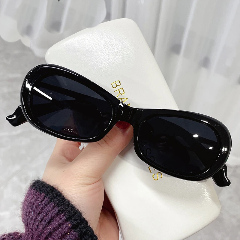 

Oval Candy Color Sunglasses Classic Black Personality Glasses Popular Fashion New In Male Woman Car Driving Man 2023 Eyewear