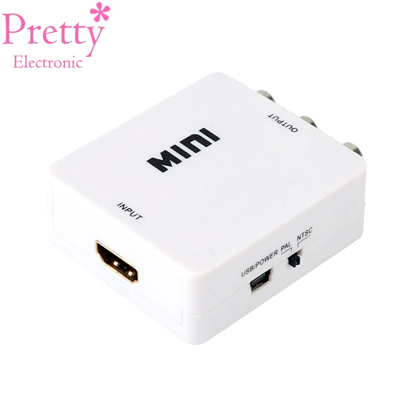 

Композитный мини-конвертер HDMI-совместимый с AV-видео преобразователь для HDTV Mini USB поддержка 1080P для HD-камеры DVD-плеера