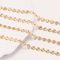 1m 45mm round disc sun flower stainless steel chains gold chain for anklet necklace bracelet diy jewelry making supplies