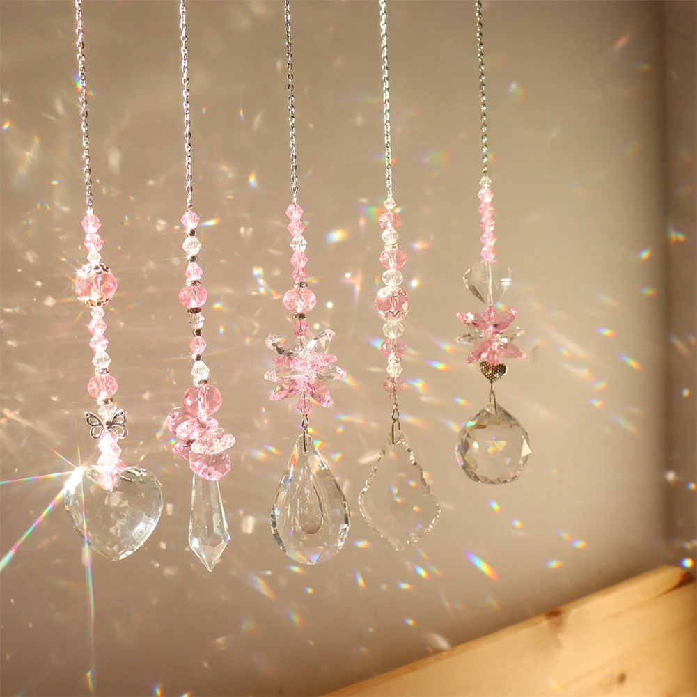 

Розовые кристаллы, светоотражающие ювелирные изделия, прочные подвесные кристаллы, легкие украшения, автомобильные аксессуары, оконные ак...